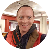 selfie pic of Ben Costantino at Scholastic